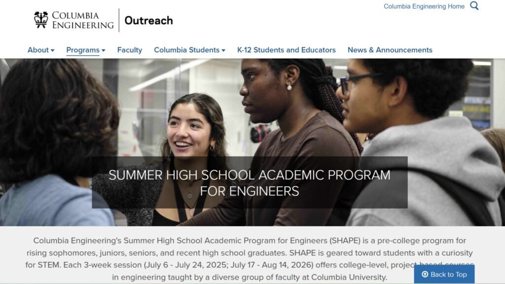 Ivy League research programs for high school students