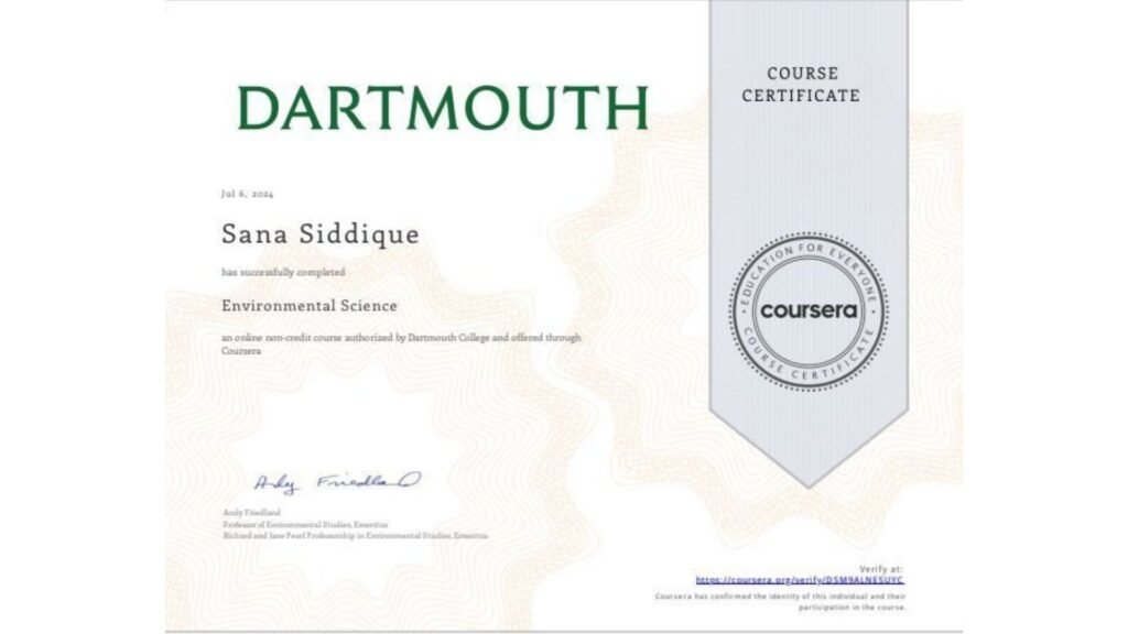 Introduction to Environmental Science – Dartmouth College