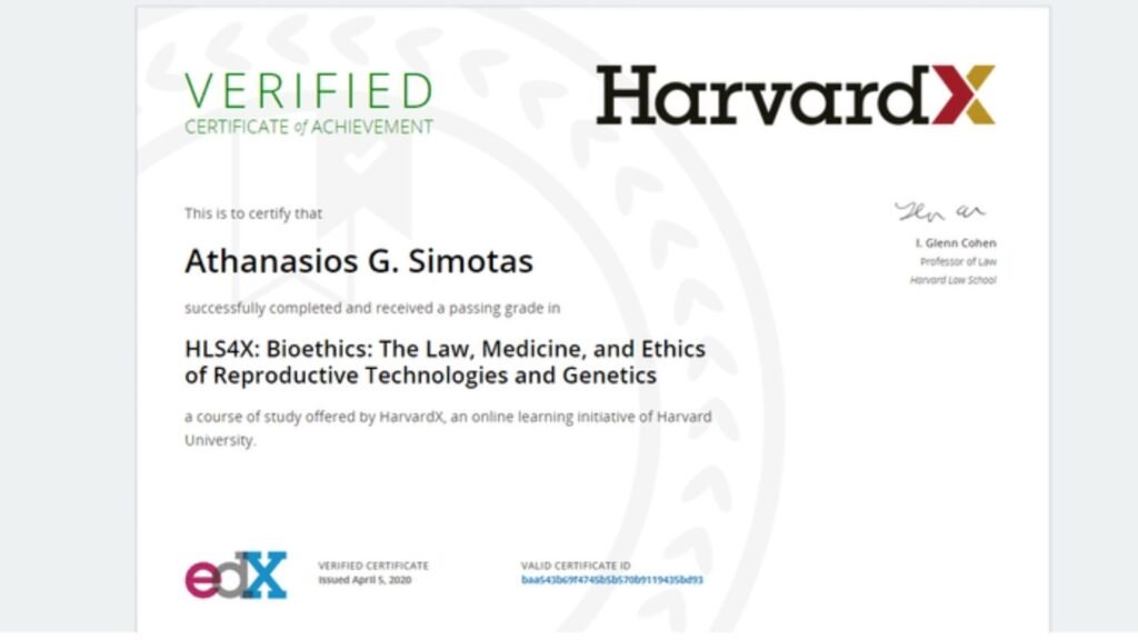 Bioethics: The Law, Medicine, and Ethics of Reproductive Technologies – Harvard University