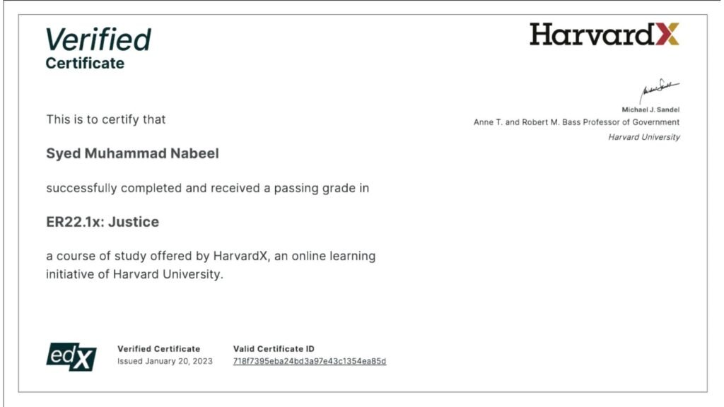 Justice – Harvard University