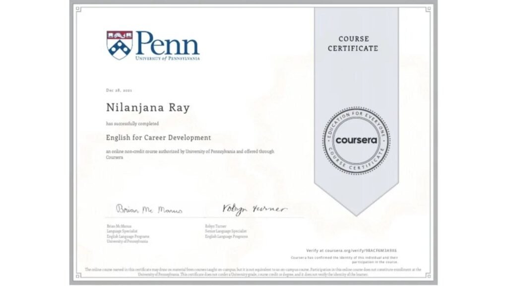 English for Career Development – University of Pennsylvania