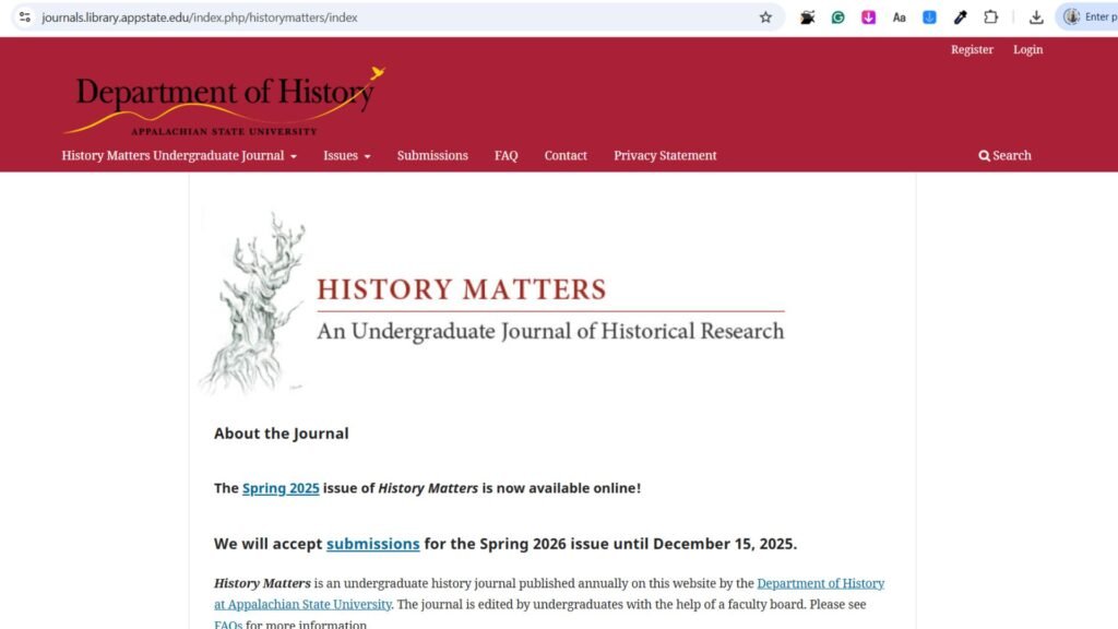 undergraduate research journals