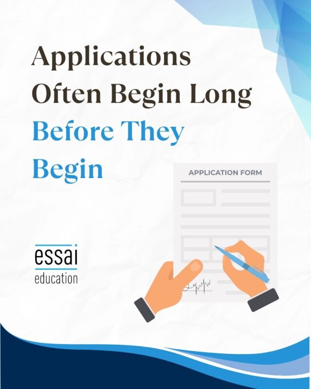 The journey to a compelling university application doesn’t start senior year, it begins much earlier.

By the middle years of high school, your choices form a distinct footprint. Every piece of elective coursework, your reading habits, summer plans, and core intellectual interests build your foundation.

Highly selective admissions offices don't just look at the final score; they read these long-term patterns carefully. This month is a crucial window, the moment where scattered interests begin acquiring a clear, meaningful structure.

Essai’s planning systems are built around this long-term approach to profile-building. Let’s build your narrative intentionally.

🔗 Click the link in our bio to connect with our advising team today.

#CollegeAdmissions #ProfileBuilding #HighSchoolAdvising #HolisticReview #EssaiAdvising #IvyLeaguePrep #StudyAbroad