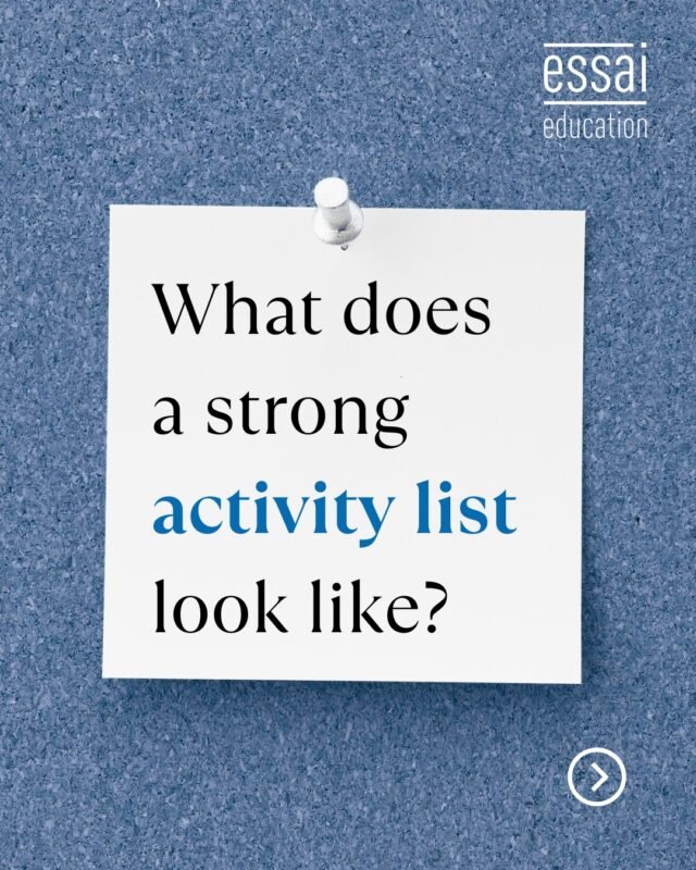 What does a strong activity list actually look like? 

It’s not a laundry list of twenty random hobbies. 

Most successful applicants focus on 8-10 deeply connected activities that reinforce one another.

Build connections, not just lists.

#Extracurriculars #CommonApp #ResumeBuilding #CollegeApplications #StudentLife
