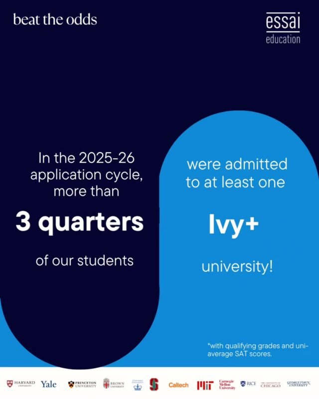 Did you hear? Our students have knocked it out of the park this year, and we're over the moon!

Join this journey, book a consultation with Essai using the link in our bio! #studentsuccess #studyabroad #essaieducation