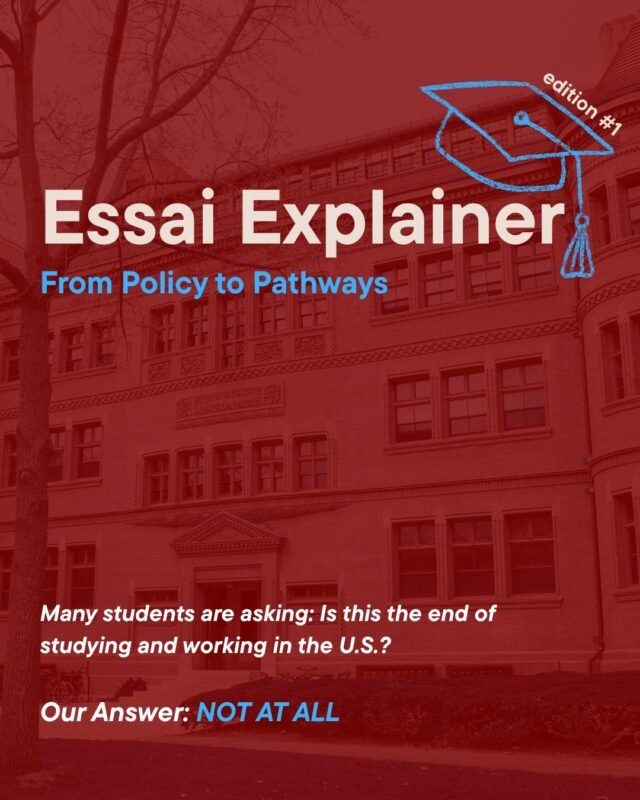 The new H-1B rules have changed, but your future in the U.S. hasn’t. At Essai, we break down every policy shift so you stay focused on what really matters: academic excellence, research, and leadership. With data-driven insights and global university tracking, we help you plan smarter and move forward with confidence.

#EssaiEducation #H1BReforms #StudyInTheUS #IvyLeagueJourney #GlobalOpportunities