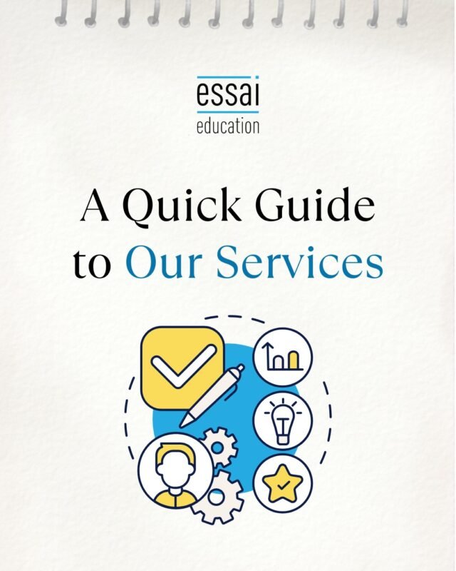 Every student’s journey is different, and guidance should reflect that.

Essai offers structured support across profile building, strategy, and applications.

The goal is clarity, direction, and confidence at every stage.

#OurServices #AdmissionsSupport #StudentJourney #CollegeGuidance #EssaiEducation