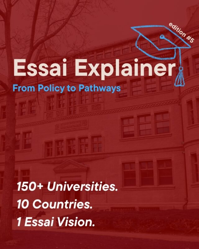 Over the last decade, Essai students have entered 150+ universities across 10 countries, from the Ivy League to Oxford, NTU to Sciences Po.
The numbers speak for themselves: about 10,000 students counselled in the past 10 years, each with outcomes far beyond one geography. 
With data as our compass, we guide families toward futures that remain open, resilient, and global. 
#EssaiGlobal #StudyAbroadSuccess #UniversityAdmissions #GlobalEducation #EssaiInsights