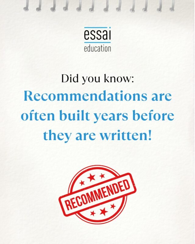 💡 Did you know that your letters of recommendation are actually built years before your teachers ever sit down to write them?

A teacher doesn't just evaluate you based on your final exam grade. They remember your everyday intellectual presence. 

They remember your active curiosity in class debates, your consistency over semesters, your independent initiative, and your overall generosity toward your peers within the classroom environment.

The strongest, most glowing recommendation strategies emerge naturally from long-term, sustained relationships with your faculty, not from an isolated request during your senior year.

Essai’s stakeholder management modules help students think intentionally about how their academic presence evolves inside their school community over time.

#LettersOfRecommendation #HighSchoolTeachers #ClassroomEngagement #AcademicPresence #CollegeAppTips #EssaiMentorship