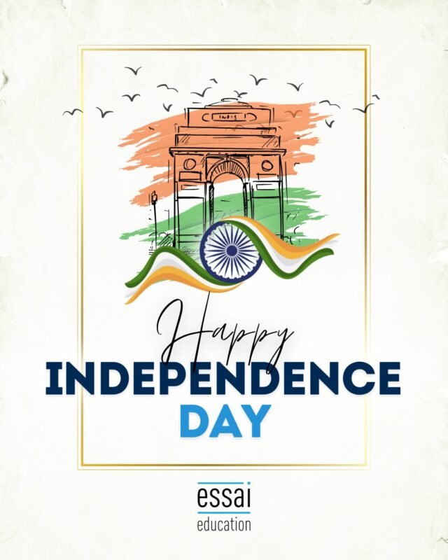 Happy Independence Day!

As we celebrate the spirit of freedom, let’s remember that education is one of the most powerful ways to honor this freedom by empowering ourselves to dream bigger and reach higher.

At Essai, we’re committed to guiding India’s brightest minds to global classrooms, ensuring your dreams align with the spirit of growth and independence our nation stands for.

#IndependenceDay #DreamBig #StudentSuccess #FutureLeaders #EssaiIndia
