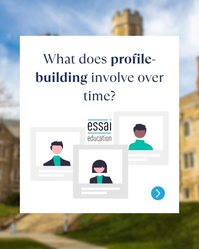 A standout profile isn’t built overnight, it’s built over four years. 

It’s a record of consistent engagement, from research to social initiatives. 

At Essai, we ensure every piece fits into your larger academic narrative.

Consistency is key.

#ProfileBuilding #LongTermSuccess #HighSchoolLife #Mentorship #RoadToCollege