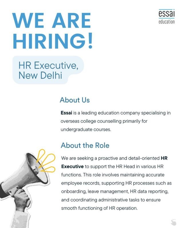 📢 We are hiring!! 📢

Email us with your cv and application at hr@essai.in