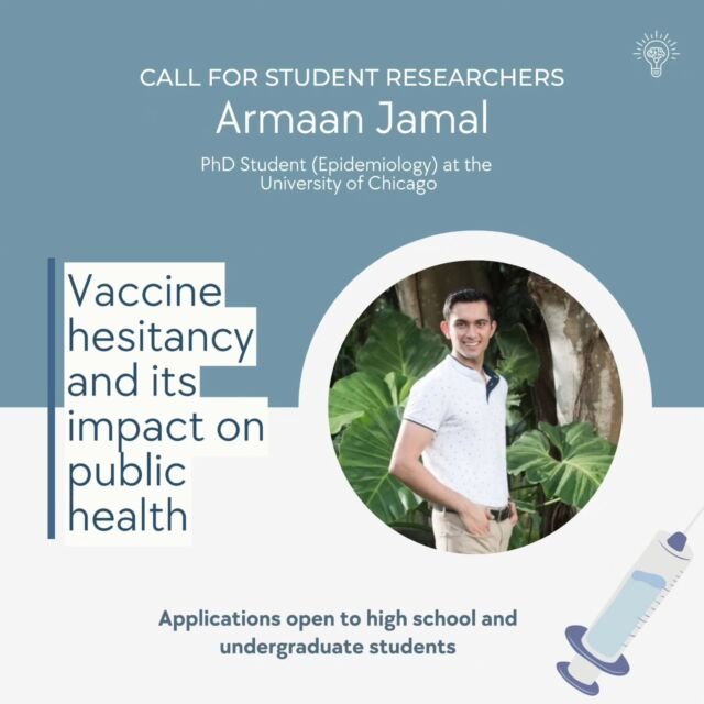 Applications accepted on a rolling basis for a talented student to work on a virtual project with a leading researcher at the University of Chicago!

Interested candidates at the high-school or undergraduate level may email discover@essai.in with a CV and a short statement of interest.

Visit essai.in/discover-research-program for more information!

#research #vaccines #publichealth #school #mentorship #applications #openposition