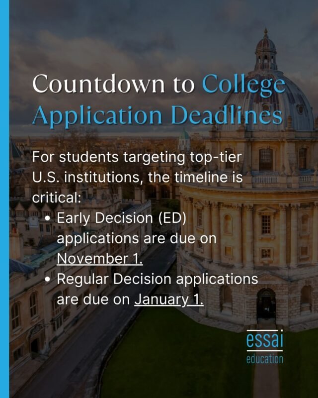 With many universities continuing test-optional policies, it’s natural to ask whether sitting for the SAT or ACT still makes sense. 

Elite institutions such as Harvard and MIT still require scores, and for test-optional schools, a strong academic record combined with meaningful extracurricular impact can carry significant weight. 

With expert guidance, we’ll help you decide the most strategic path based on your profile, goals, and target list.

#SAT #ACT #TestOptional #TestPrep #EssaiEducation