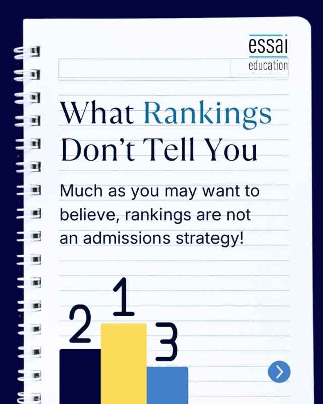 Rankings feel important when you start researching colleges.

But they rarely reflect what your actual experience as a student will be.

They focus on research, funding, and reputation, while things like teaching quality, access to professors, and department strength often matter more.

The better question is not where a university ranks, but where you will actually learn and grow.

That shift in thinking changes how you build your list.

#CollegeRankings #CollegeFit #Essai #StudyAbroad #AdmissionsStrategy