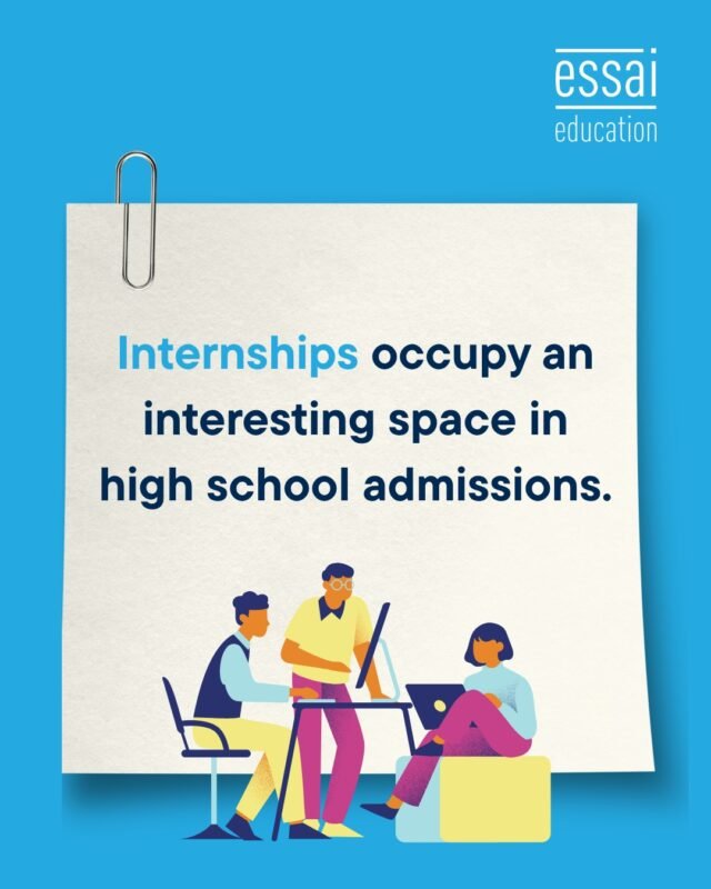 High school internships are often misunderstood, but they occupy a highly unique space in the admissions landscape.

For a high school student, an internship functions as critical exposure. It is your very first encounter with how real-world professionals think, analyze, and problem-solve inside a specialized field.

A student aiming for law learns to observe how arguments are structured. A future finance major begins to notice market systems and risk parameters. A pre-med student encounters complex research cultures and clinical dynamics.

Essai approaches internship planning through the lens of strict intellectual relevance and strategic fit within your larger profile narrative.

🔗 Looking for meaningful professional exposure? Check out the link in our bio to see how we guide you.

#HighSchoolInternship #ProfessionalExposure #PreMed #PreLaw #FinanceStudents #CareerExploration #EssaiMentorship