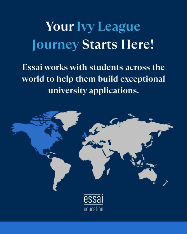 Applying to top universities is a global process that requires clarity and long-term planning.

Essai works with students worldwide to help them build focused, authentic, and competitive applications.

Every journey starts with the right strategy.

#IvyLeagueJourney #GlobalAdmissions #CollegePreparation #StudyAbroad #EssaiEducation