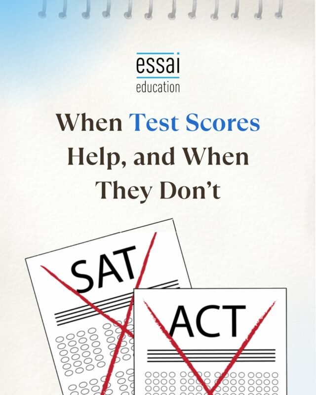 Standardized test scores are not universally decisive.

When submitted, they are evaluated for signal strength: do they reinforce the academic story or raise questions?

Strong scores can validate readiness.

Weak or inconsistent ones may dilute clarity.

Strategic submission matters more than participation alone.
#SAT #ACT #AdmissionsStrategy #TestOptional #EssaiEducation
