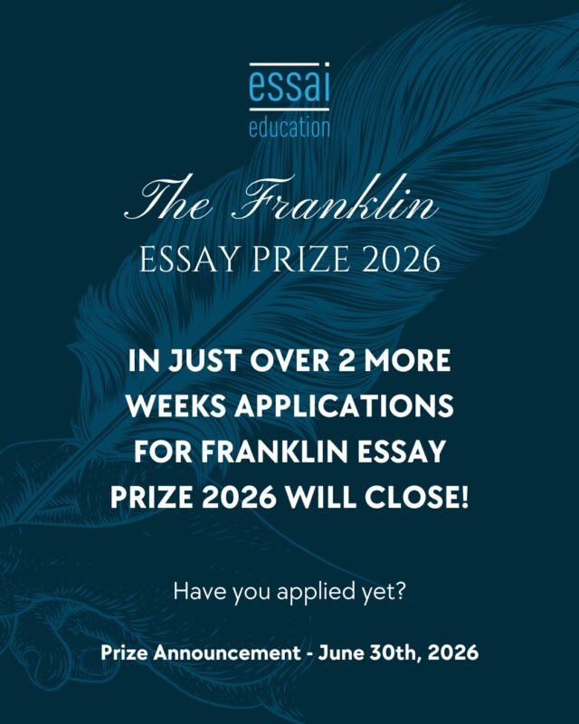 Have you applied yet?

It's free to enter, open to students worldwide, and submissions close June 15, 2026, at 11:59 PM IST.

Apply now, link in bio.

#FranklinEssayPrize #DeadlineAlert #EssayCompetition