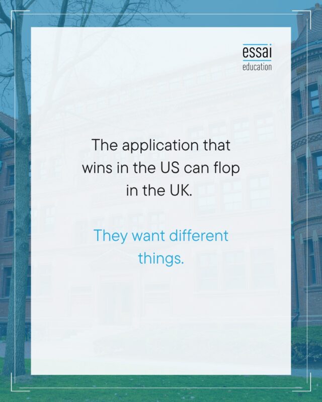 Applying to the US, the UK, and Europe with one strategy? That's how strong students quietly lose offers.

Each application system is built on a different idea of what higher education is for.

The Common App rewards a broad, personal narrative: who you are, how you've grown. UCAS barely cares about that. It wants laser focus on your chosen subject.

Many European systems go further, weighing how precisely you fit a specific program.

So the version of you that shines on one platform can look unfocused or thin on another. Same credentials, different verdict.

Applying internationally isn't about writing one great application. It's about translating yourself accurately across systems that each want something different.

Our advising is built around exactly this, so students applying across countries present the right version of themselves on each platform, without losing the thread of who they are.

🔗 Link in bio to map your international strategy.

#StudyAbroad #CommonApp #UCAS #GlobalAdmissions #CollegeAdmissions #USvsUK #InternationalStudents