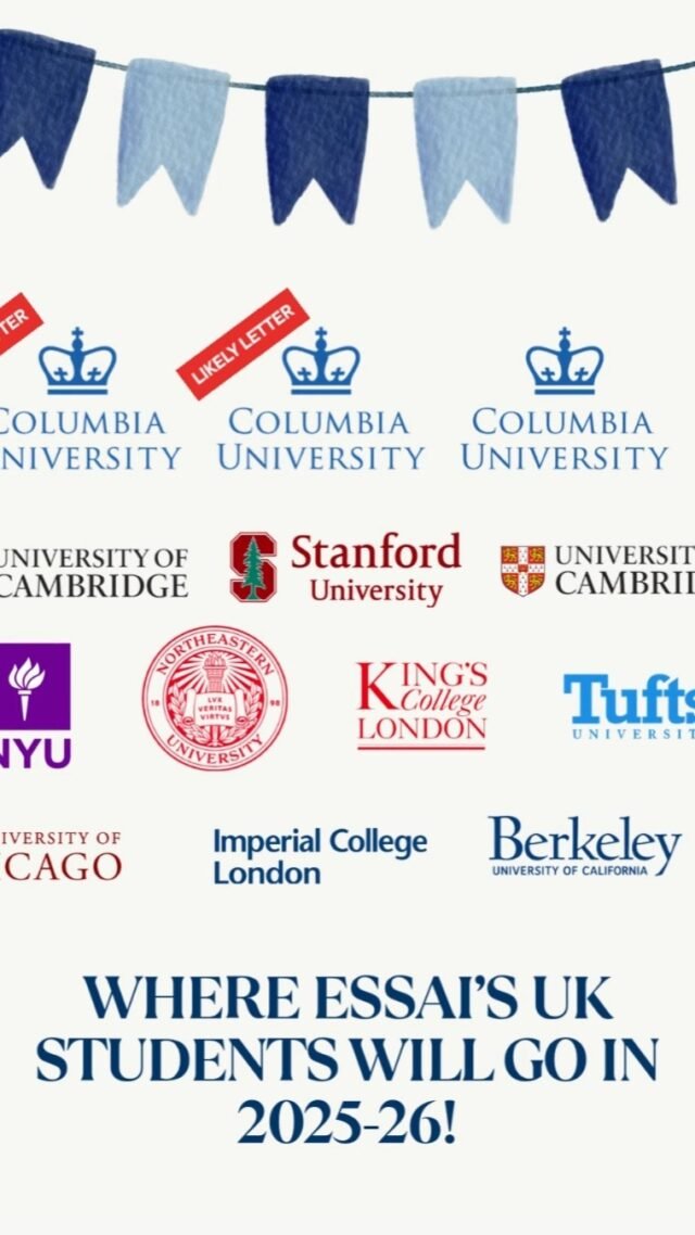 Our students have outdone themselves! We're so proud to share placements for our UK-resident cohort this year - not merely the most excellent schools, but also TWO likely letters from @columbia !

#essaieducation #ivyleague #placements