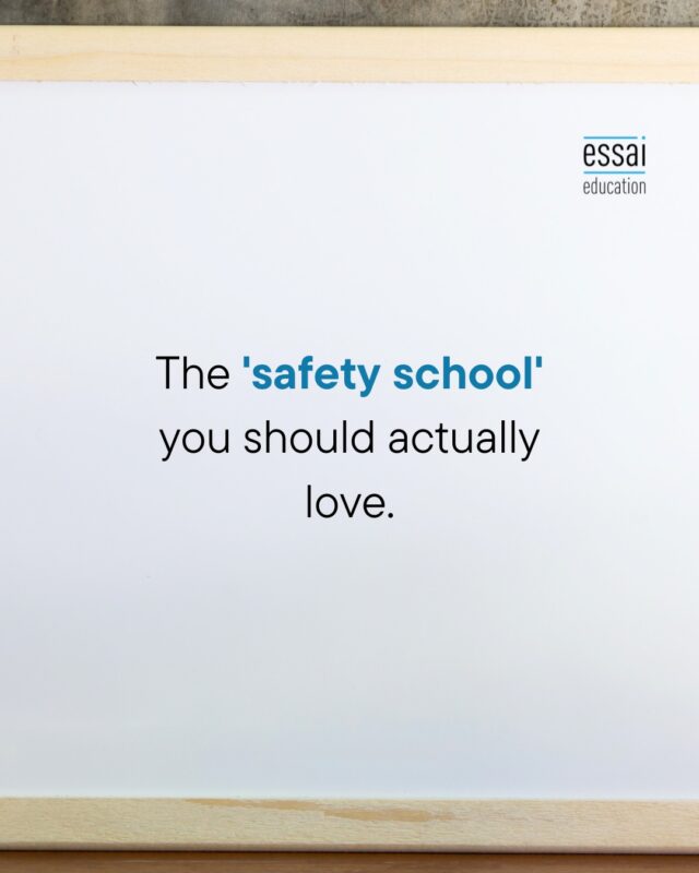 Most students pick their safety school by acceptance rate and then feel bad about it. That's backwards.

A safety school should be one you'd genuinely be happy to attend, not a backup you're quietly hoping to reject.

Because here's the thing: in a bad year, your safety becomes your school. If the answer to "would I actually be excited to go here?" is no, it's not a safety, it's a placeholder, and you've built a list that only works if the reaches come through. Rebuild it.

Find schools where the academics match your direction, the location suits you, the culture fits, and the odds are genuinely in your favour.

There are hundreds of excellent universities beyond the twenty everyone talks about, and some of them are quietly better fits for specific students than the reach schools they're chasing.

A list you'd be happy with at every level is the only kind worth submitting. Link in bio.

#CollegeList #SafetySchool #CollegeAdmissions #CollegeSearch #USAdmissions #EssaiEducation