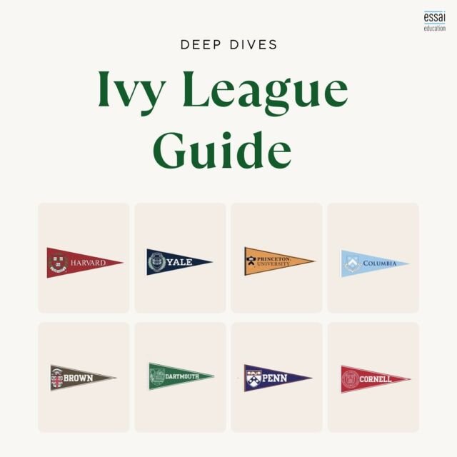 The Ivy League Guide is here! 📖

From cutting-edge research facilities to prestigious alumni networks, the Ivy League represents a gateway to global opportunities. As the first cycle of prep and applications for 2025 begins, we offer all our resources exclusively for you! 🎓💯

Tap the link in our bio to access the Essai Ivy League Guide, or book a consultation with our team! 🔗
.
.
.
#highereducation #ivyleague #university #collegeapplications #studyabroad #useducation #studyabroad #applicationseason #harvard #yale #mit #ivyleagueguide #ivyleaguestyle