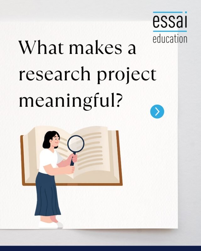 What makes a research project meaningful to an admissions officer? 

Depth over complexity. 

A focused, well-executed project says more about your academic potential than a broad, shallow one.

Find your focus with Essai Discover.

#StudentResearch #AcademicExcellence #STEM #Humanities #IndependentStudy