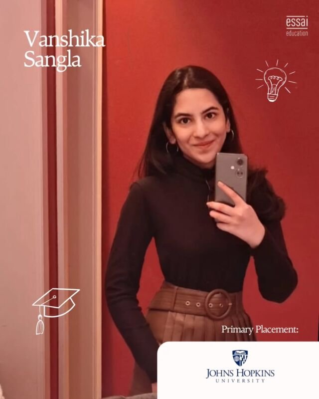 Essai's Hall of Fame 🥳🥳🥳

Vanshika Sangla is on her way to Johns Hopkins! ✈️