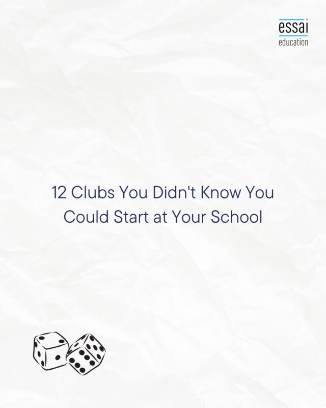 Most students think school engagement means joining an existing club and showing up to meetings. That's a fine start, but it's rarely what actually stands out on an application. Admissions officers look for progression: membership, then leadership, then creation. Starting something from nothing is the strongest signal of initiative a student can offer, and it's more achievable than most families realize.

A few starting points worth considering: a Model United Nations chapter, a DECA or business case competition club, a HOSA chapter for students eyeing medicine, a debate or Model Congress society, an Environmental Action or Sustainability club, a coding or robotics chapter, a philosophy or Ethics Bowl team, a creative writing or literary magazine, a peer tutoring or mentorship program, a chapter of an established research or civic organization, a cultural or language exchange club, or a student-run investment or finance club.

Most of these have national or international parent organizations with a straightforward process for setting up a local chapter, which makes founding one far less daunting than starting completely from scratch.

The right pick isn't the most impressive-sounding option; it's the one that genuinely connects to what a student is already interested in and can sustain for more than one semester. A club started in October and abandoned by December reads worse than never starting one at all.

If you're weighing a few options and not sure which one actually strengthens your student's profile, that's exactly the kind of call worth making with a second opinion.

#SchoolLeadership #ProfileBuilding #CollegeApplications #ExtracurricularActivities #StudentLeadership #EssaiEducation #ApplicationStrategy